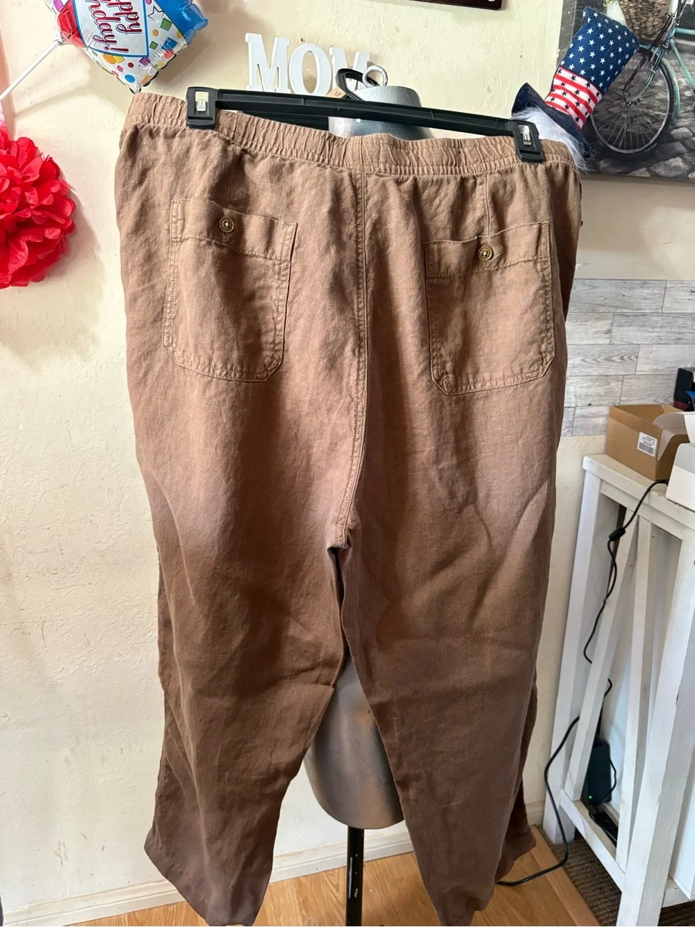 Todd Snyder Brown Drawstring Linen-Blend Joggers